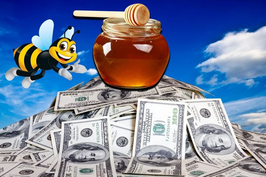 Brilho de mel para atrair dinheiro